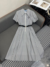 PRADA STRIPED DRESS WITH BELT 269117